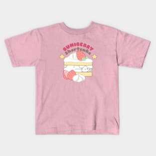 Sweet Delights: Cute Rabbit amidst Bunnyberry Shortcake Kids T-Shirt